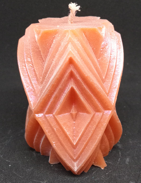 Abstract pillar candle