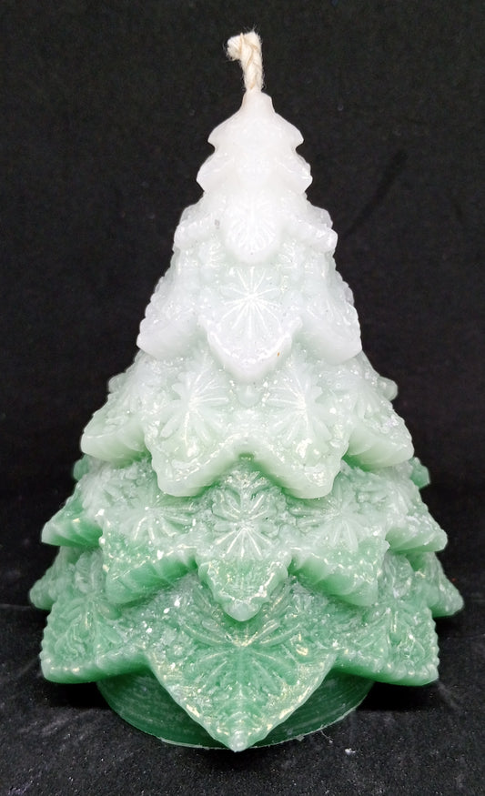 Christmas tree candle (frosty)