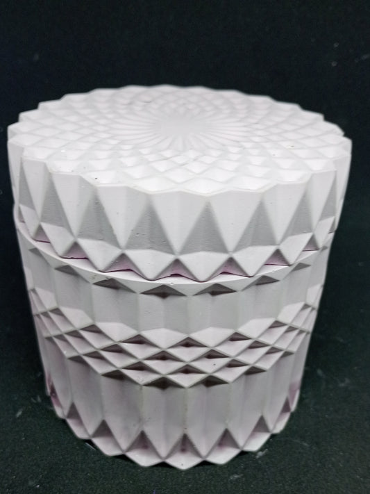 Large Geometric Jar with candle