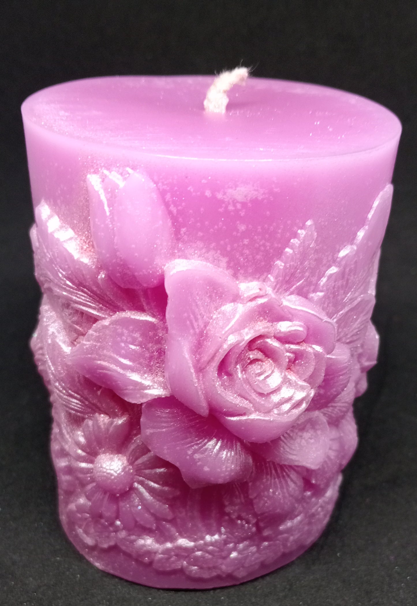 Floral Pillar Candle